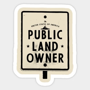 Public land owner Sticker